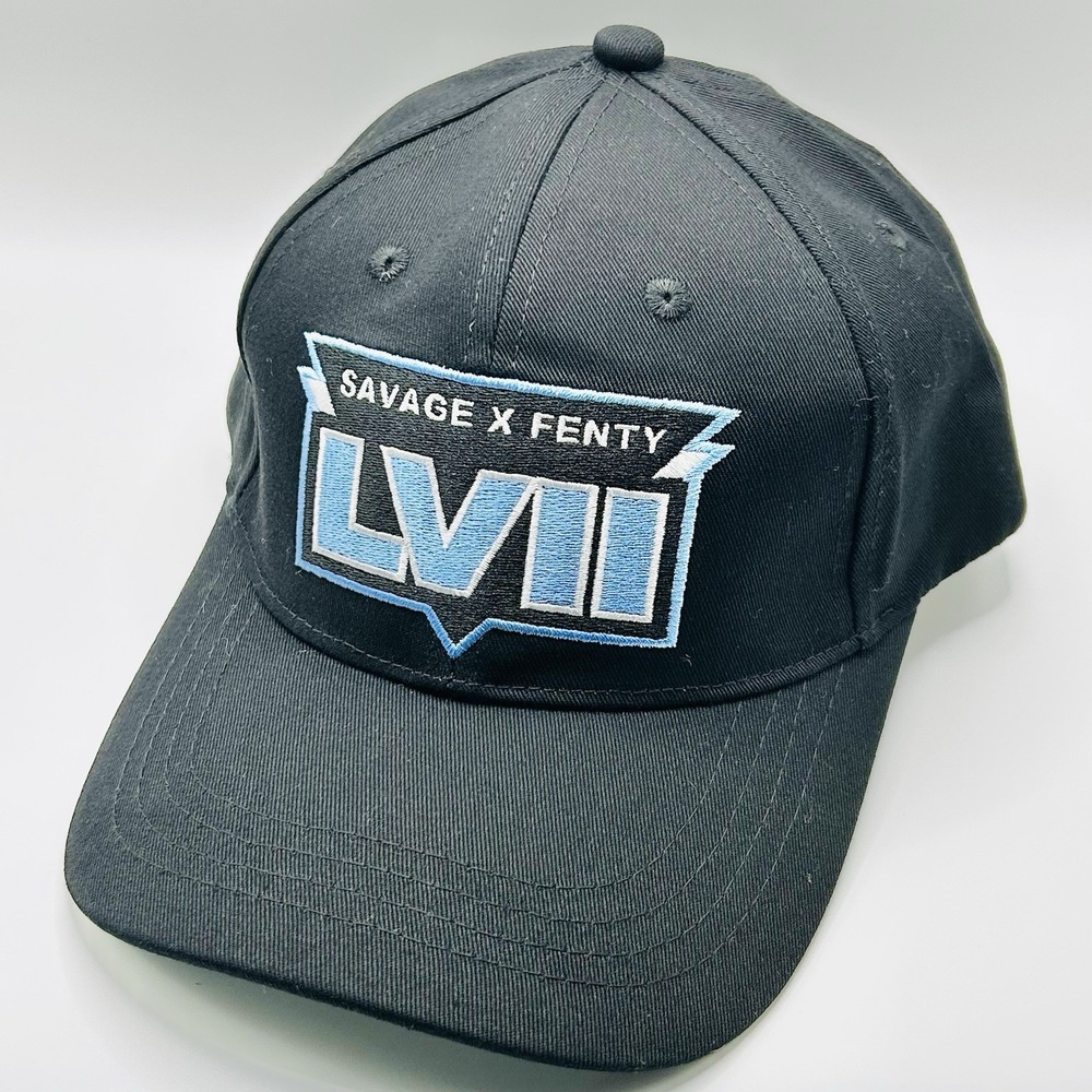 Savage x Fenty LVII Logo Hat Cap Adjustable Strapback Black Outdoors Casual